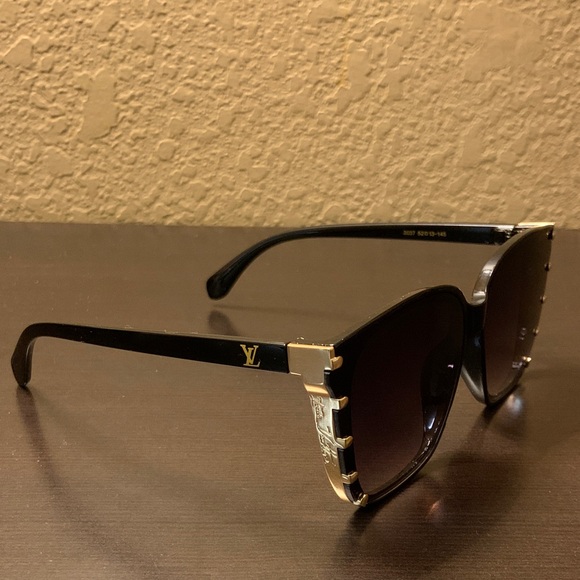 Louis Vuitton Black and Gold Sunglasses - Picture 1 of 4